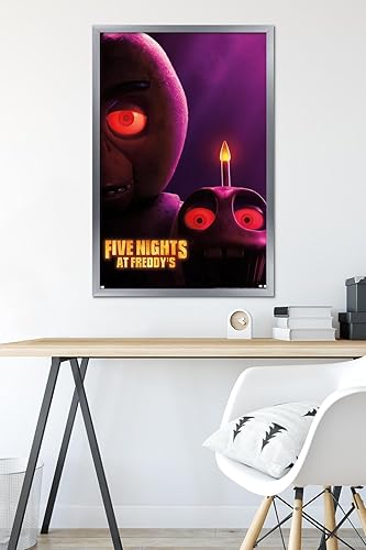 Vista 84 de Trends International Five Nights at Freddy's Movie - Chica One Sheet Wall Poster, 34L x 22.4W, Mahogany Framed Version