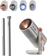 XGIMI MoGo 4 Laser 2025 NEW Portable Projector with PowerBase Stand, 5 Hours of Playtime, Google TV with Licensed Netflix, 360  Adjustable Stand, 450 ISO Lumens, 2 x 6W Harman Kardon