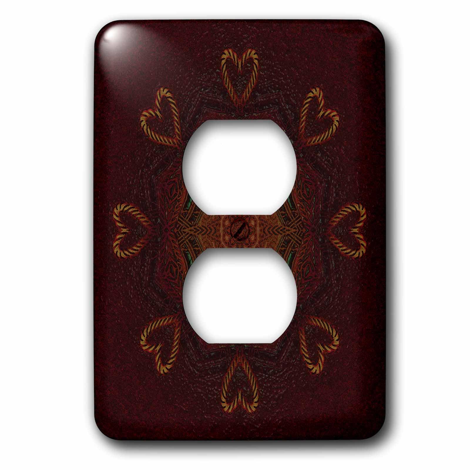 Cœurs décoratifs plaque de prise double pour intérieur chaleureux