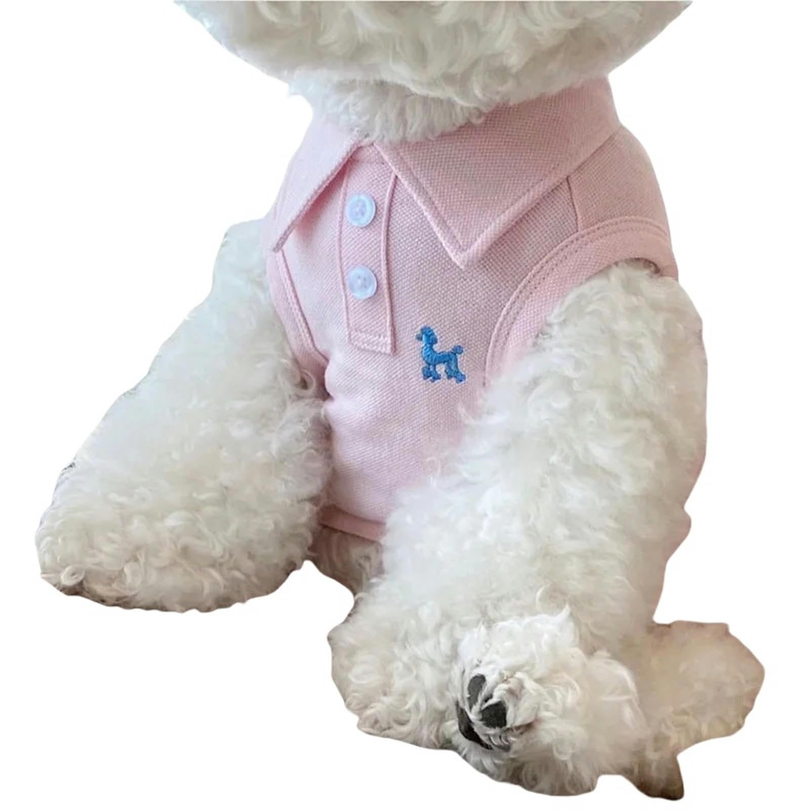 ZSHDTKWB Dog Clothes Summer Shirt For Dogs Puppy Clothes Bichon Frise Chihuahua Dog Sweatshirt Dog Cooling Vest For Small-pink-l