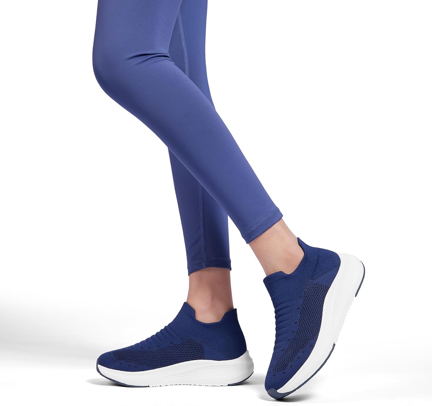 SHULOOK Womens Slip on Walking Shoes Comfort Lightweight Breathable Sock Shoe Non-Slip Mesh Casual Fashion Tennis Running Sneakers - Image 2