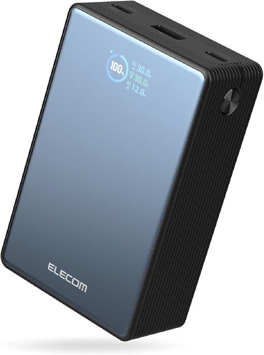 エレコム モバイルバッテリー 20000mAh 半固体電池 67W USB-C 2ポート USB-A PD対応 ノートパソコン対応