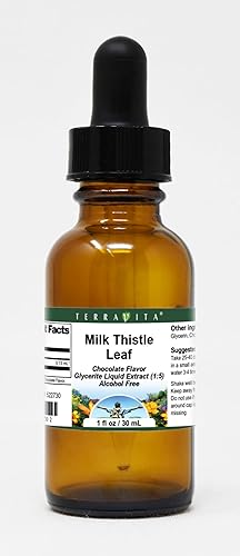Miniatura 1 de Leche de Cardo hojas glycerite Extracto de líquido (1 5)con sabor a chocolate (1oz, Zin 522730), 1 Ounce, 1