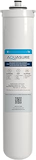 Aquasure Fortitude Compact 10K Gallons Under Sink Multi-Purpose Replacement Filter with Carbon/KDF/Siliphos Anti-Rust Media, Reduces Chlorine, Chemicals, Scale, Bad Taste & Odor for AS-FC50-CKS