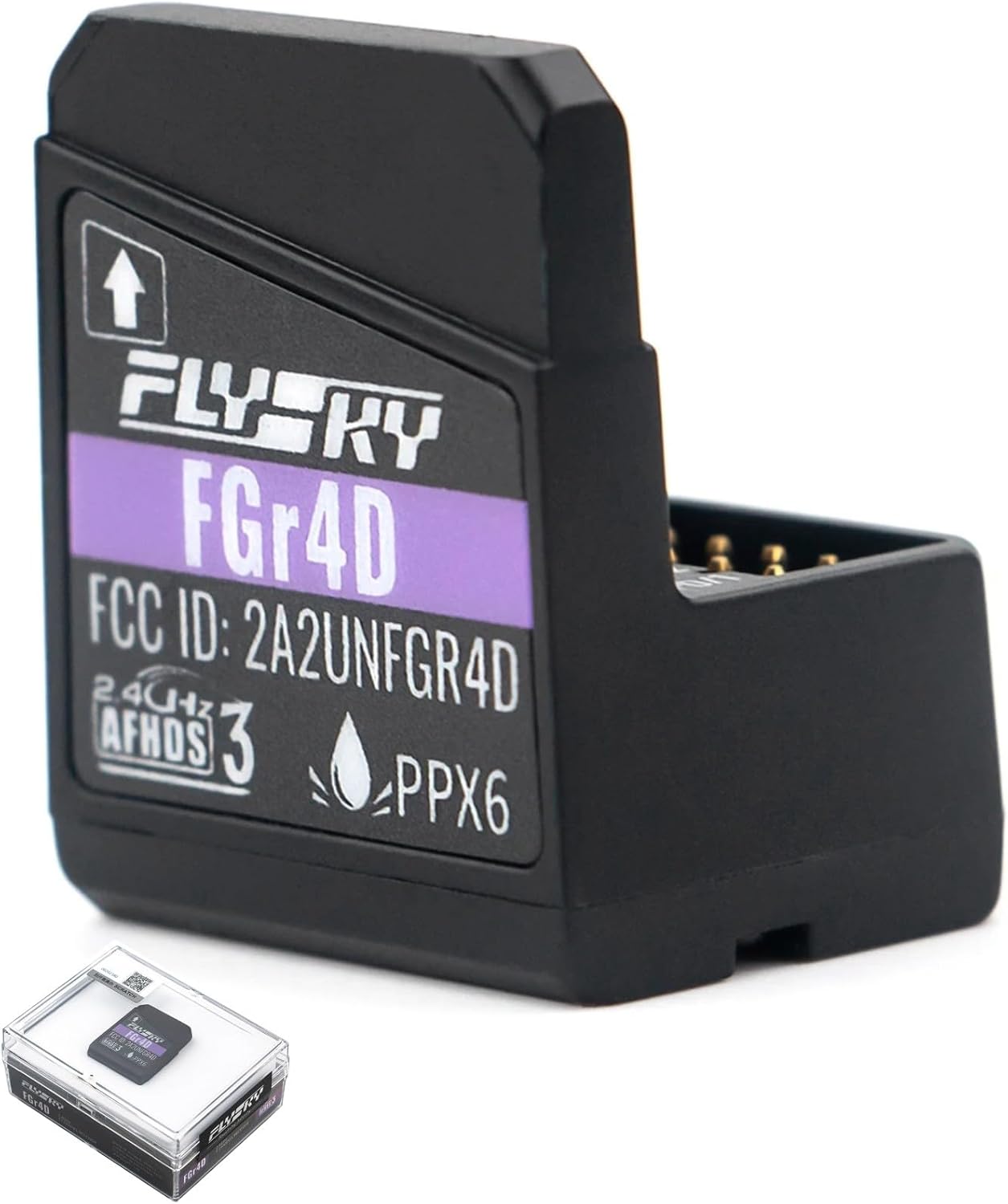 HTLNUZD Flysky FGr4D Receiver 4CH 2.4G Built-in Dual-Antenna PWM/PPM/i-BUS2/S. Bus/i-Bus Output for FS Noble NB4 PL18 EL18 RC Transmitter