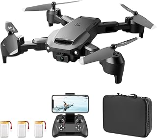 Moniss Drone de controle remoto com câmera 6K desvio de obstáculos fluxo óptico pairando FPV quadricóptero de controle remoto para crianças adultos com bolsa de zenamento 3 baterias