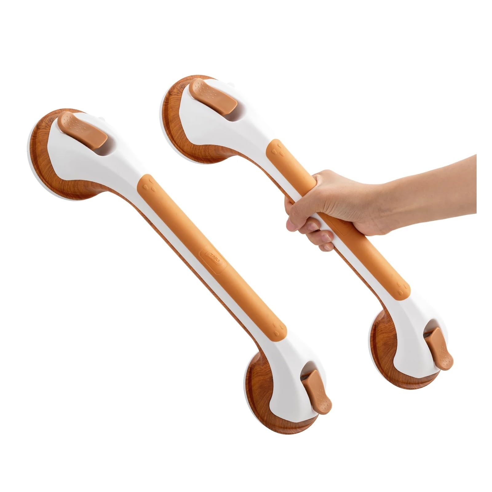 Lopjggyf 2Pcs Showers Grab Bars No Drilling Bathroom Handle Anti Slip Safety Suction Cups Bathtub Bar For Elderly Children Support For Showering(2Pcs)