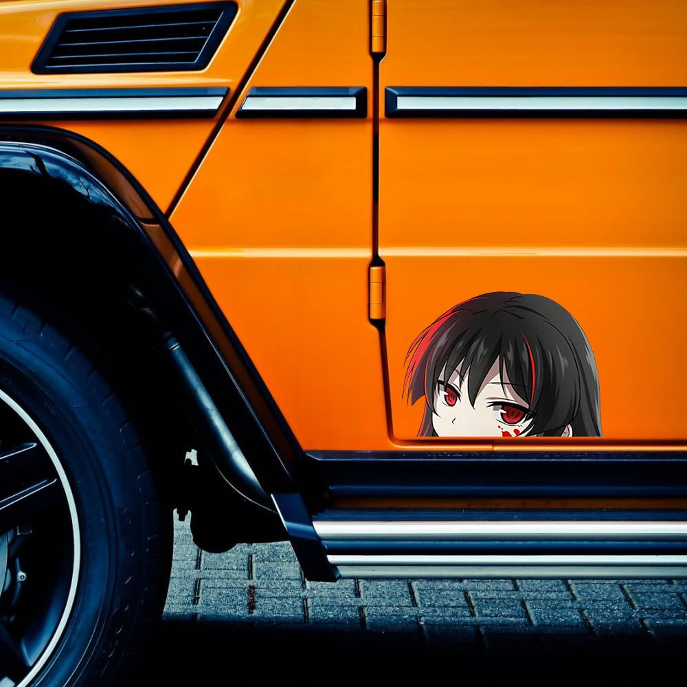 Sticker Voiture Akame Réflectif - Anime Fille Peeker - Akame Ga Kill! - Multicolore