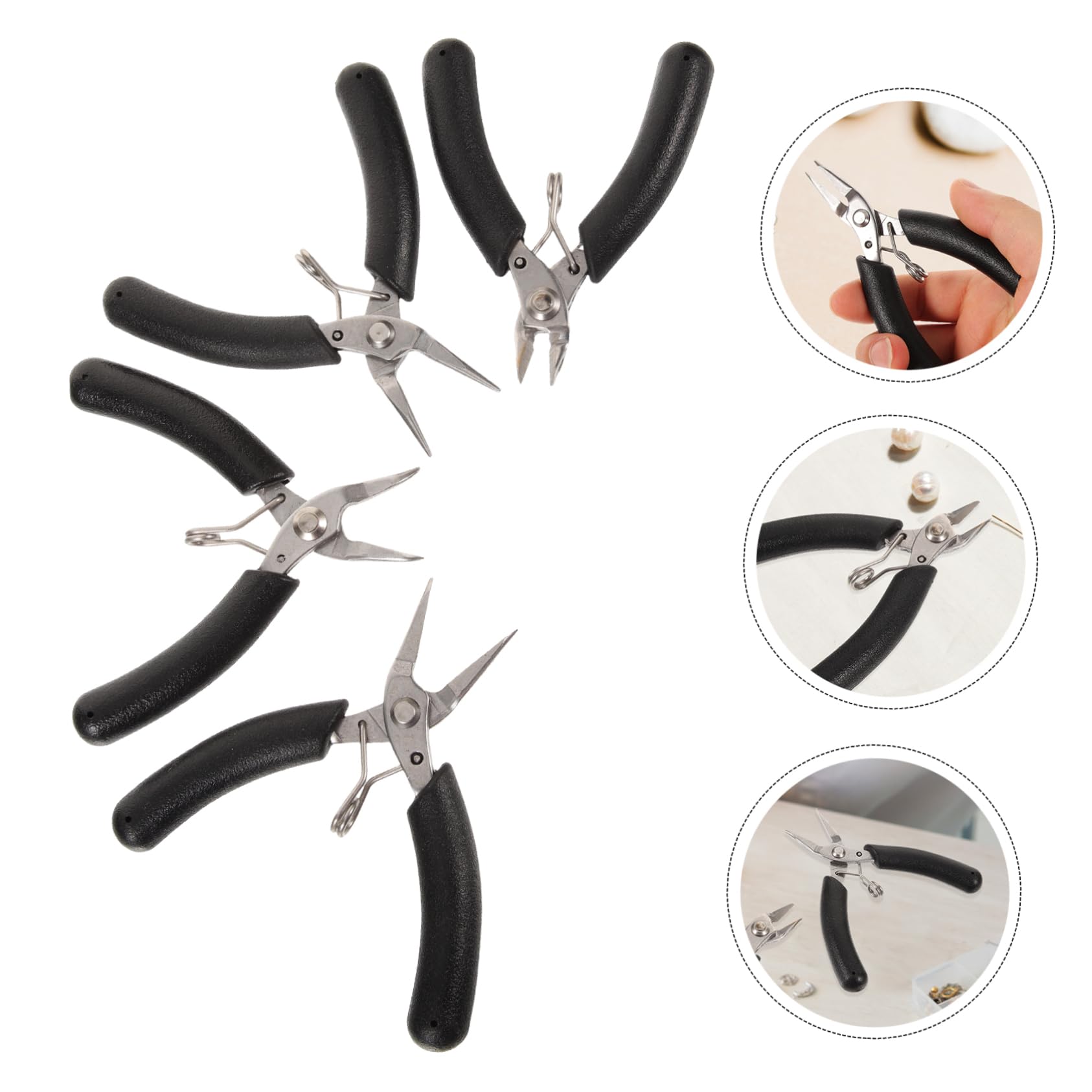 EXCEART 12pezzi Pinze Fatte Mano Per Creazione Di Gioielli Strumenti Resistente Con Pinza Punta e Rotonda Per Lavori Di Artigianato