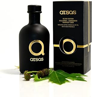Atsas Organic Extra Virgin Olive Oil Extremely High Phenolic | Gold Blend Limited Edition | Unfiltered Rich in Health-Boos...