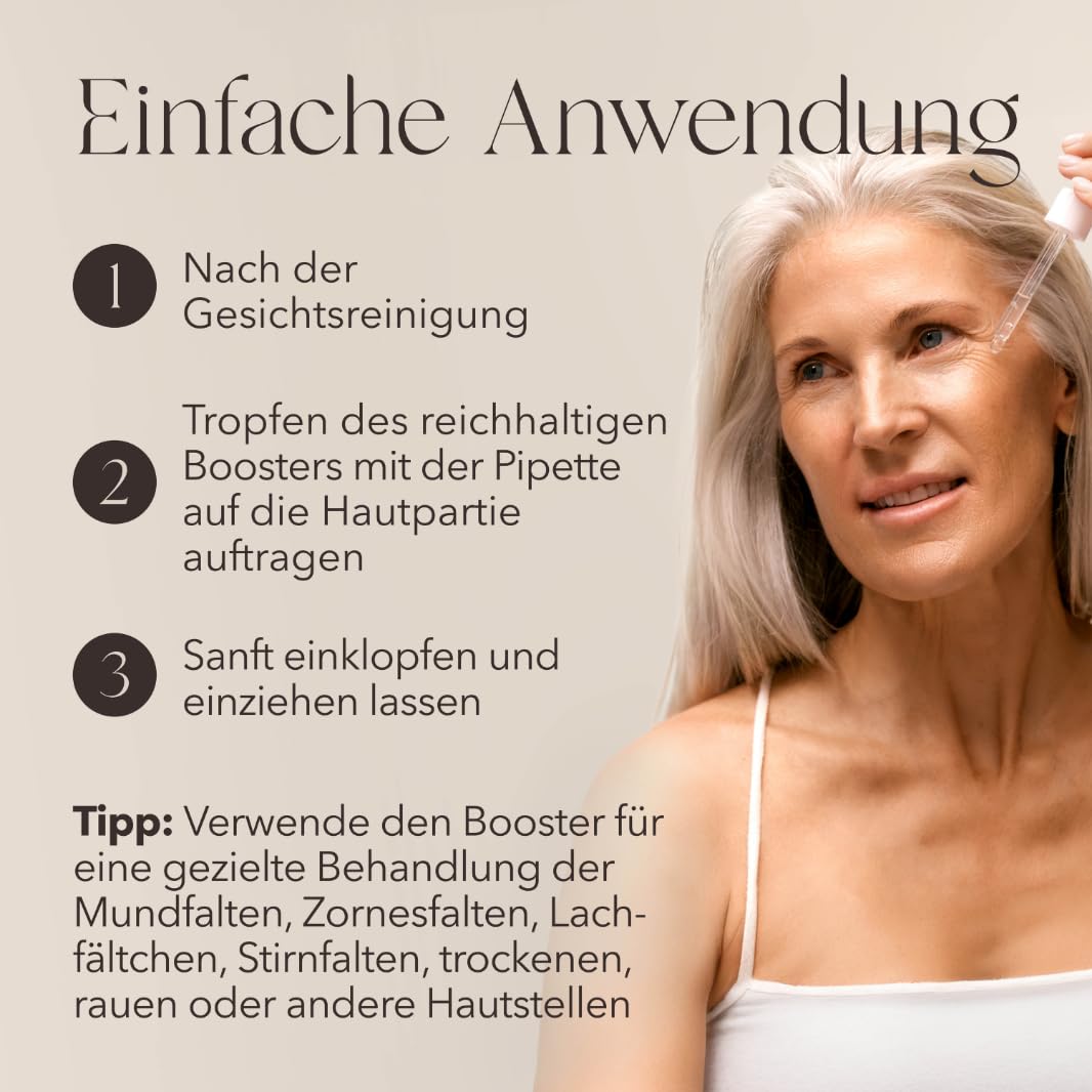 mellow NOIR Concentrated Booster 30 ml Hyaluron Gesichtsserum Augenserum Vegan Naturkosmetik