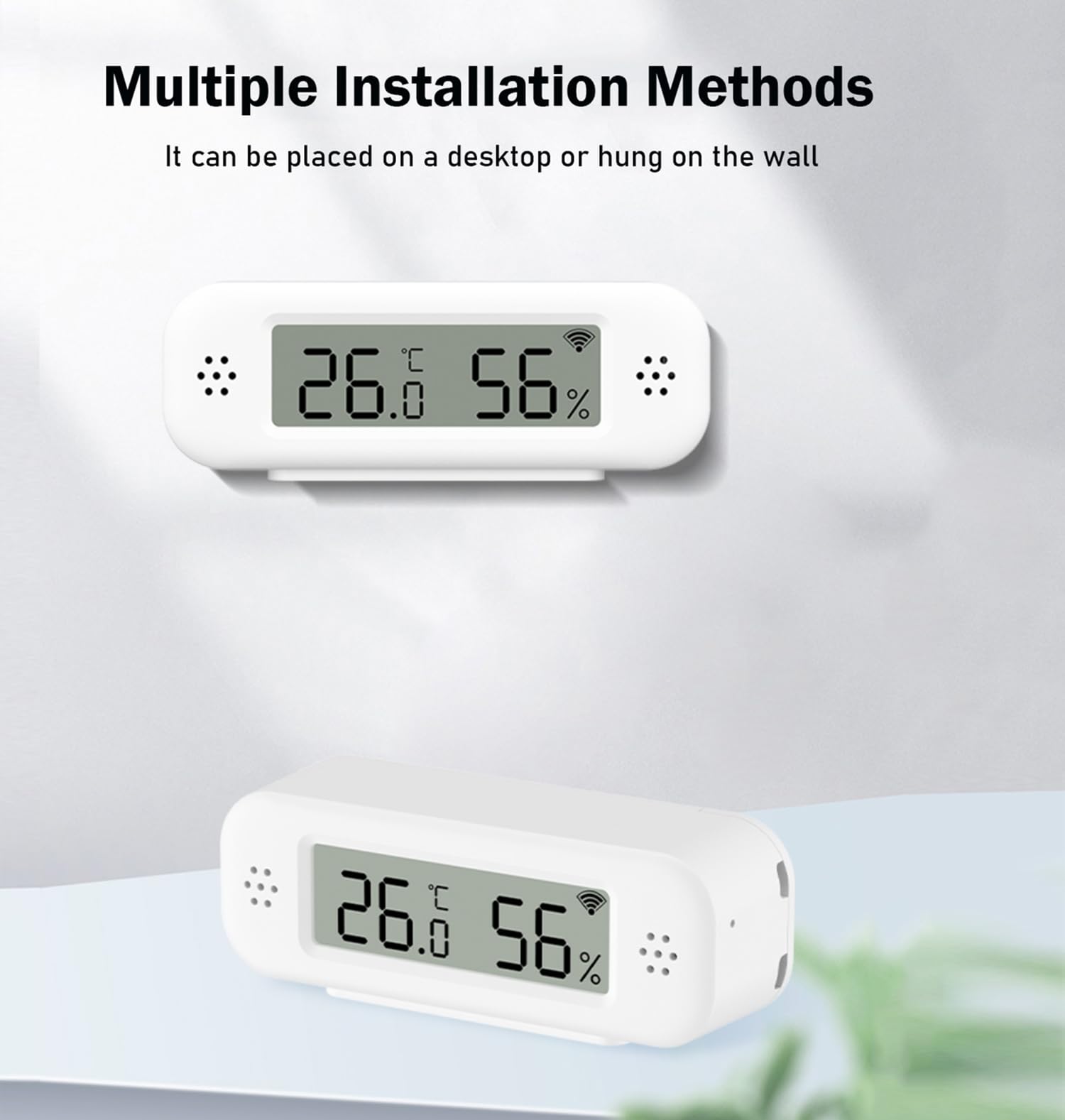 Termómetro higrómetro WiFi para interiores: sensor de temperatura inteligente, monitor digital de humedad con aplicación smart y grabación de datos, fit for Alexa, para dormitorio, invernadero (4PCS)