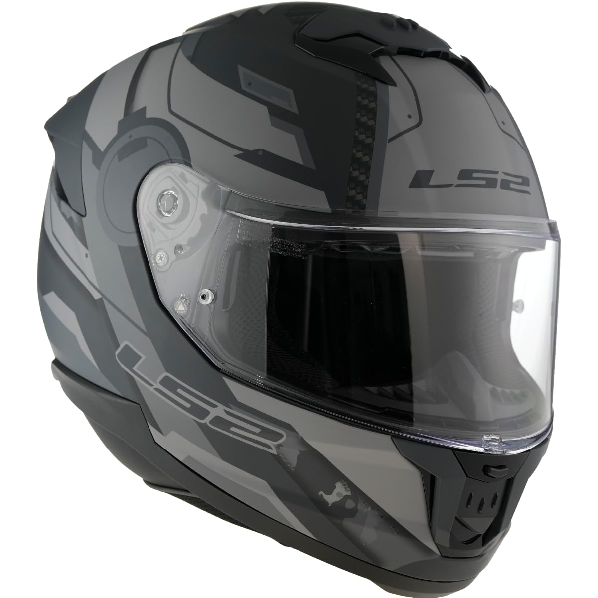LS2 FF808 Stream II Shadow Kask, matowy szary, XL (61/62)