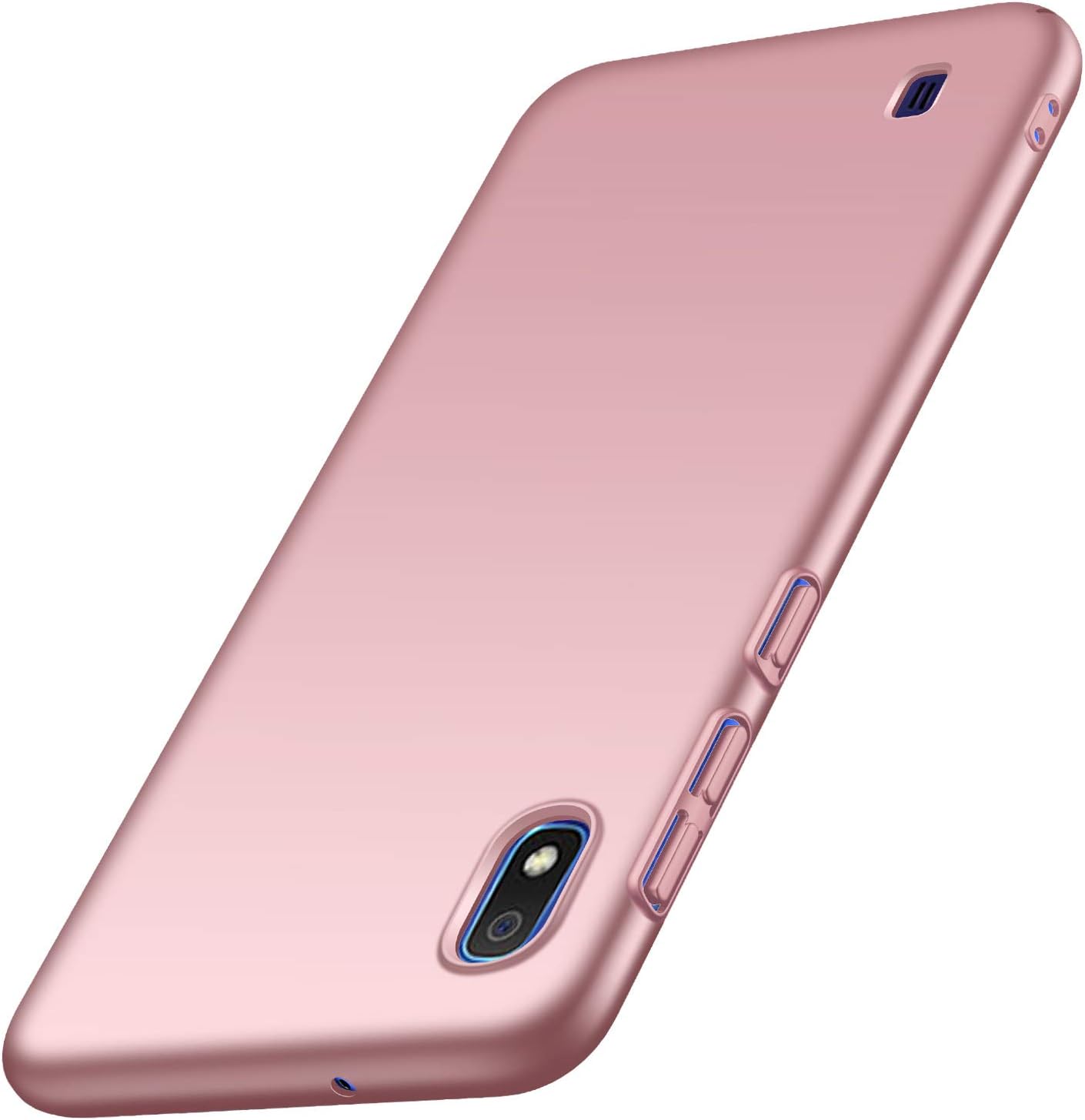 Kqimi Case for Samsung Galaxy A10,Slim Matte Material Full Protection Cover for Samsung Galaxy A10 (2019) (Rose Gold)