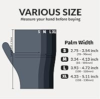 Vista 6 de Klex Guantes de examen de nitrilo - Grado médico, sin polvo ni látex, aptos para alimentos, negros, 100, 1000 unidades, S, M, L, XL