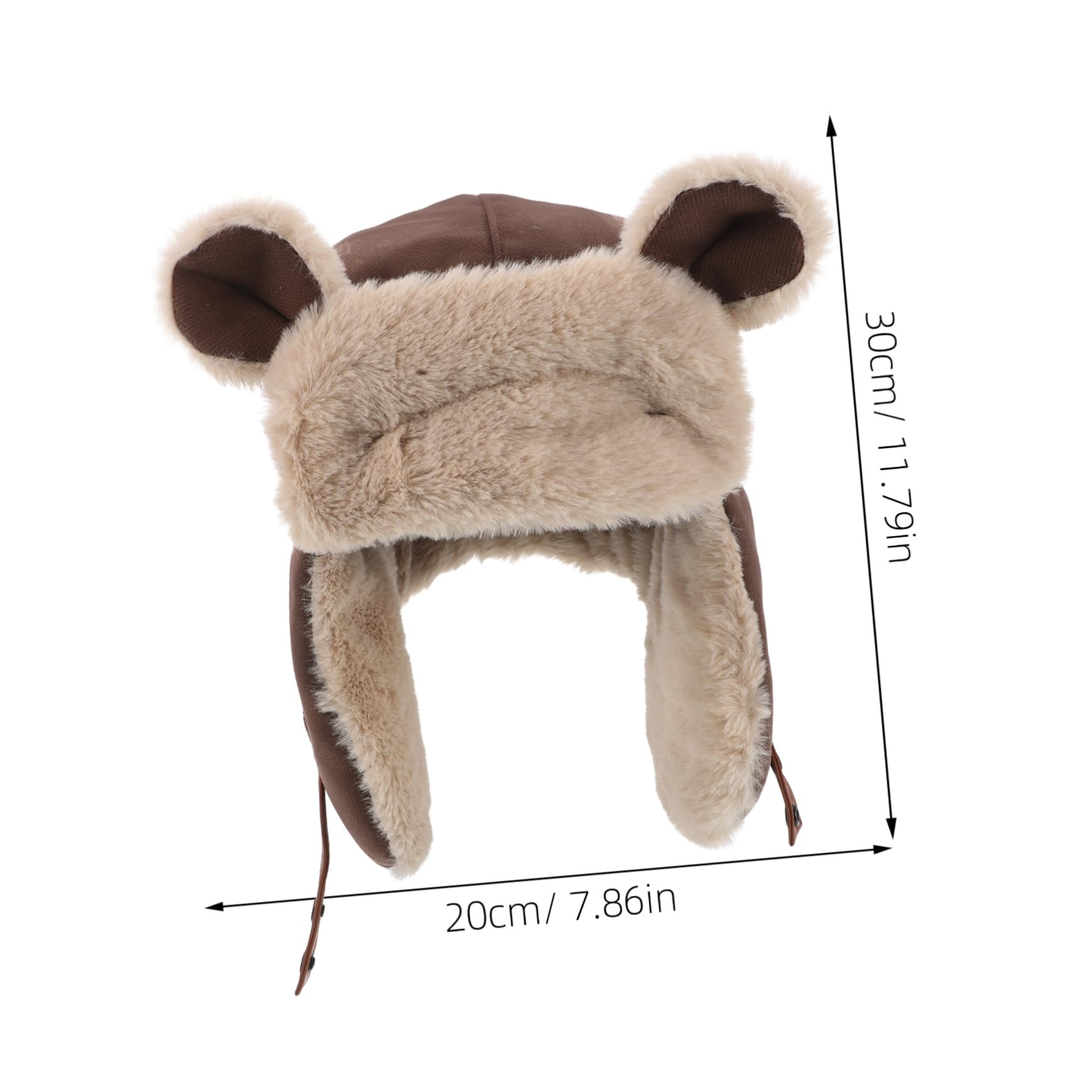 DECOMELODY Cute Bear Ear Warm Hat Winter Warm Hat for Cold Weather Outdoor Riding Hiking Coffee
