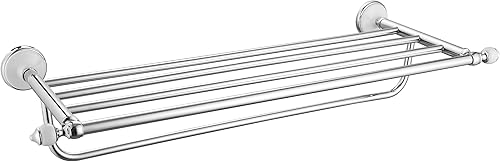 Miniatura 10 de Juego de accesorios de baño de cuatro piezas, incluye toallero de 24 pulgadas, gancho para bata, anillo para toalla y soporte para papel higiénico,