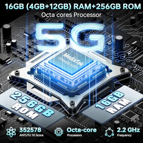 OUKITEL WP50 Rugged Smartphone 5G - 16GB RAM + 256GB ROM, 6.6