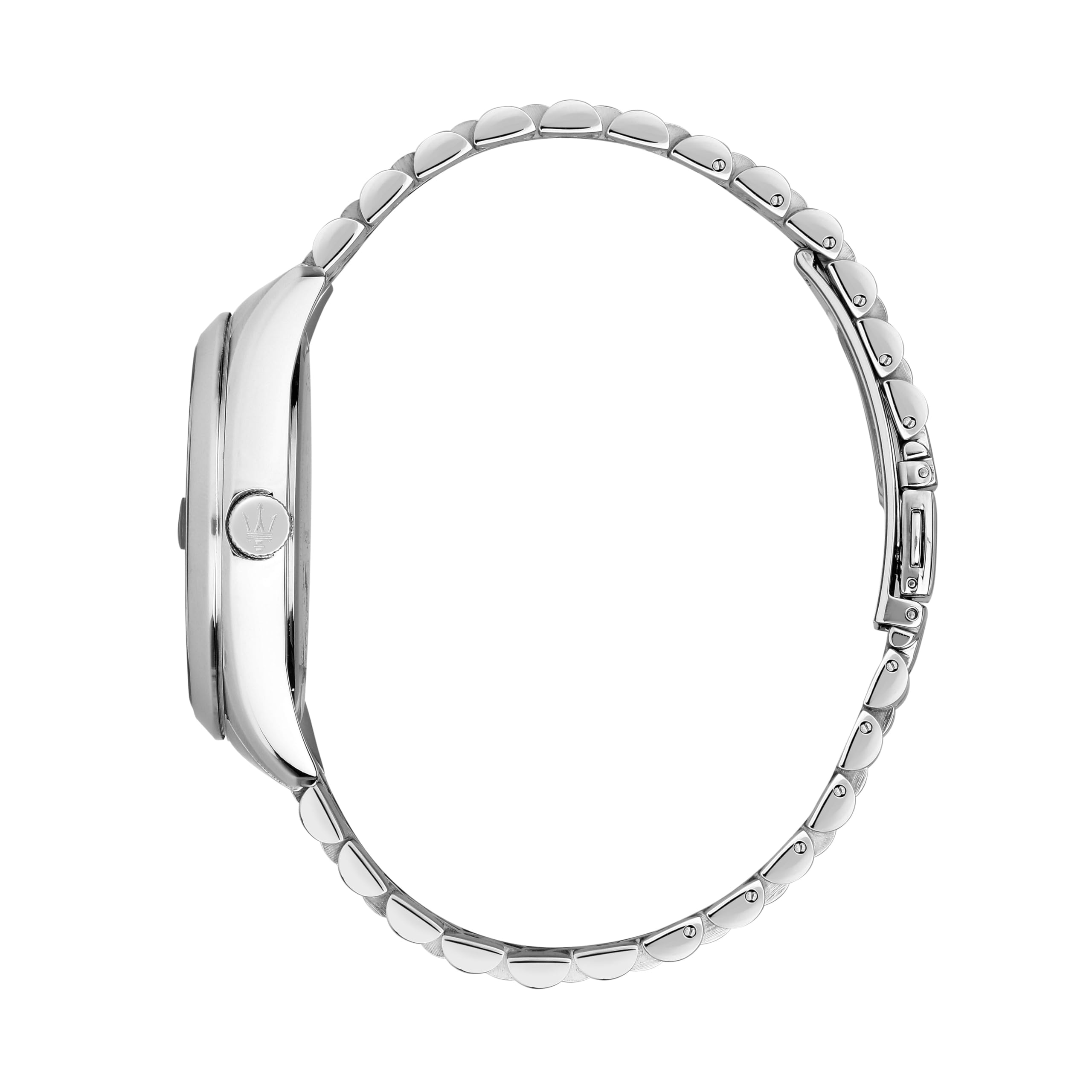 MASERATI Herrenuhr, Uhrzeit, Datum, Analog, 43 mm, ATTRAZIONE Kollektion, Horizontale Streifen
