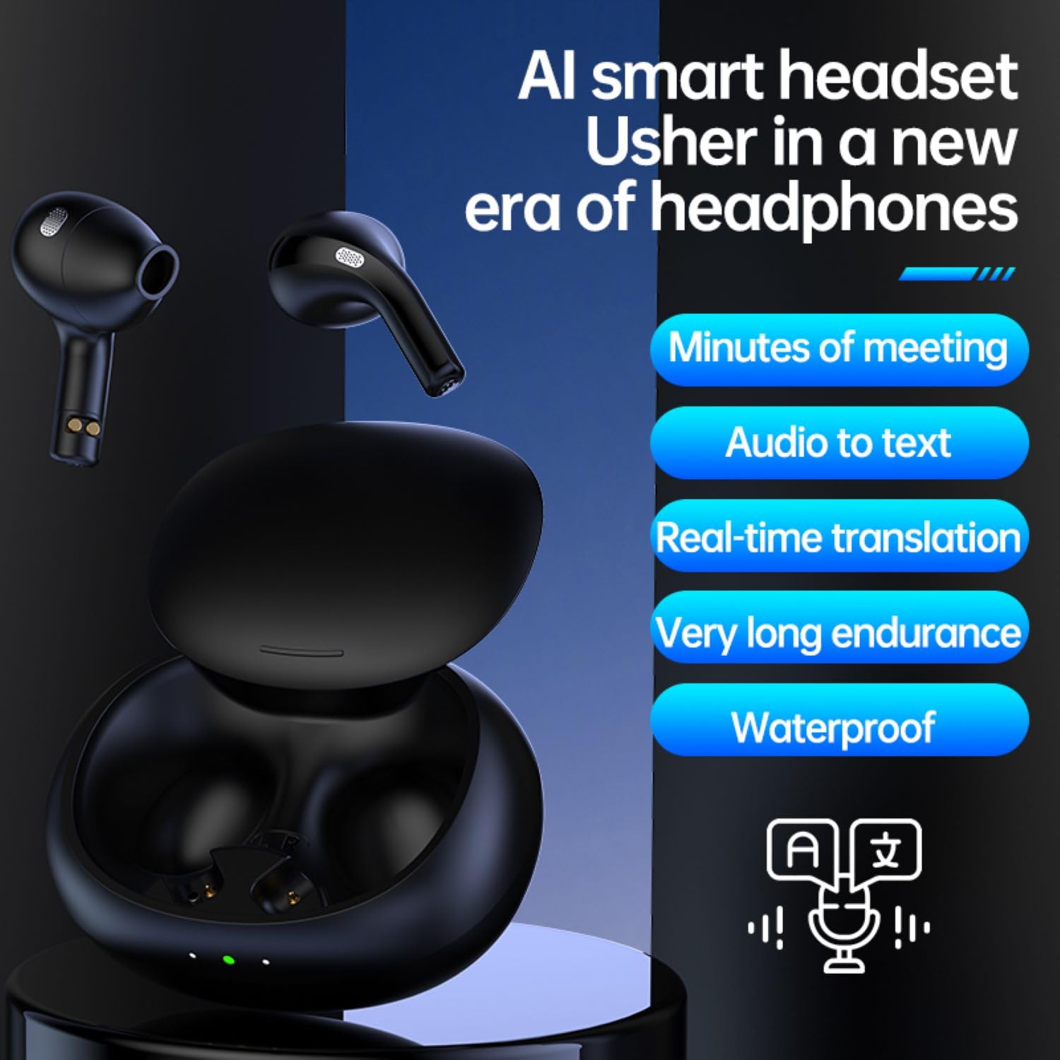 AI Translation Earbuds, 5.4 Wireless Bluetooth Headphones