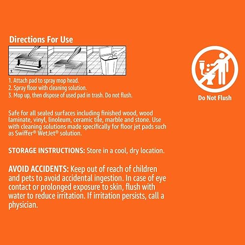 Miniatura 4 de Yaxa Basics - Almohadillas de limpieza para suelo de alta resistencia con microfibra, compatibles con sistemas de fregado Swiffer WetJet, 30