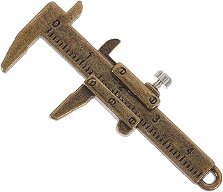 SAFIGLE Mini Caliper Eyebrow Ruler Jewelry Measuring Caliper Mini Sliding Gauge Dollhouse Vernier Caliper Decor Doll Houses Tiny House Accessories Pillar Micro Scene Metal It Can Move