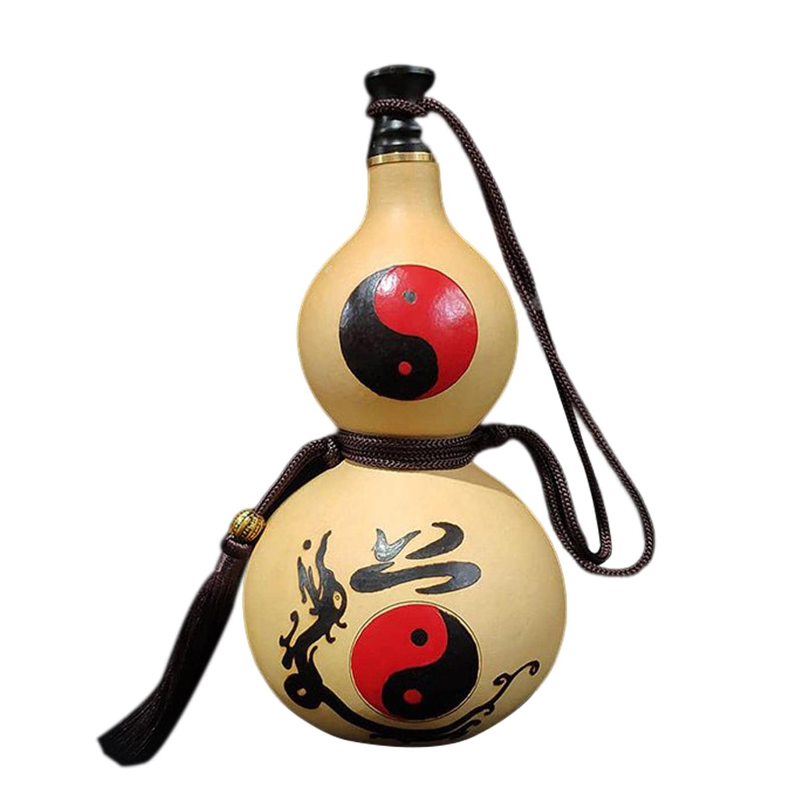 Fenteer Portable Water Bottle, Pendant Calabash Table Decor Kettle Tea Pot Ornament Drink Bottle Photography Props for Home Barbecue, Style C