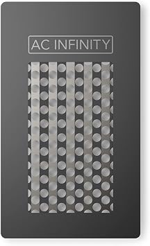 AC Infinity Grinder Card, Black Aluminum Milling Tool with Manual Grater Surface for Pepper, Spices, and Tea