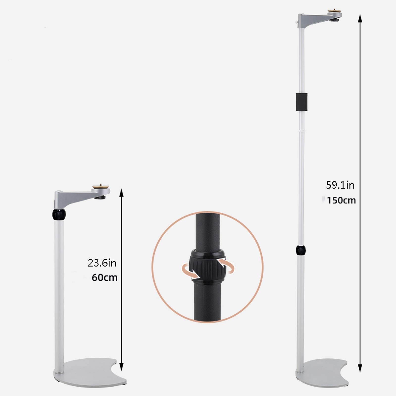 Projector Stand for Bed Frame, Projector Holder Desk Bedside C-Clamp Projector Bracket Metal Adjustable Bed/Table Projector Mount for Nebula, XGIMI