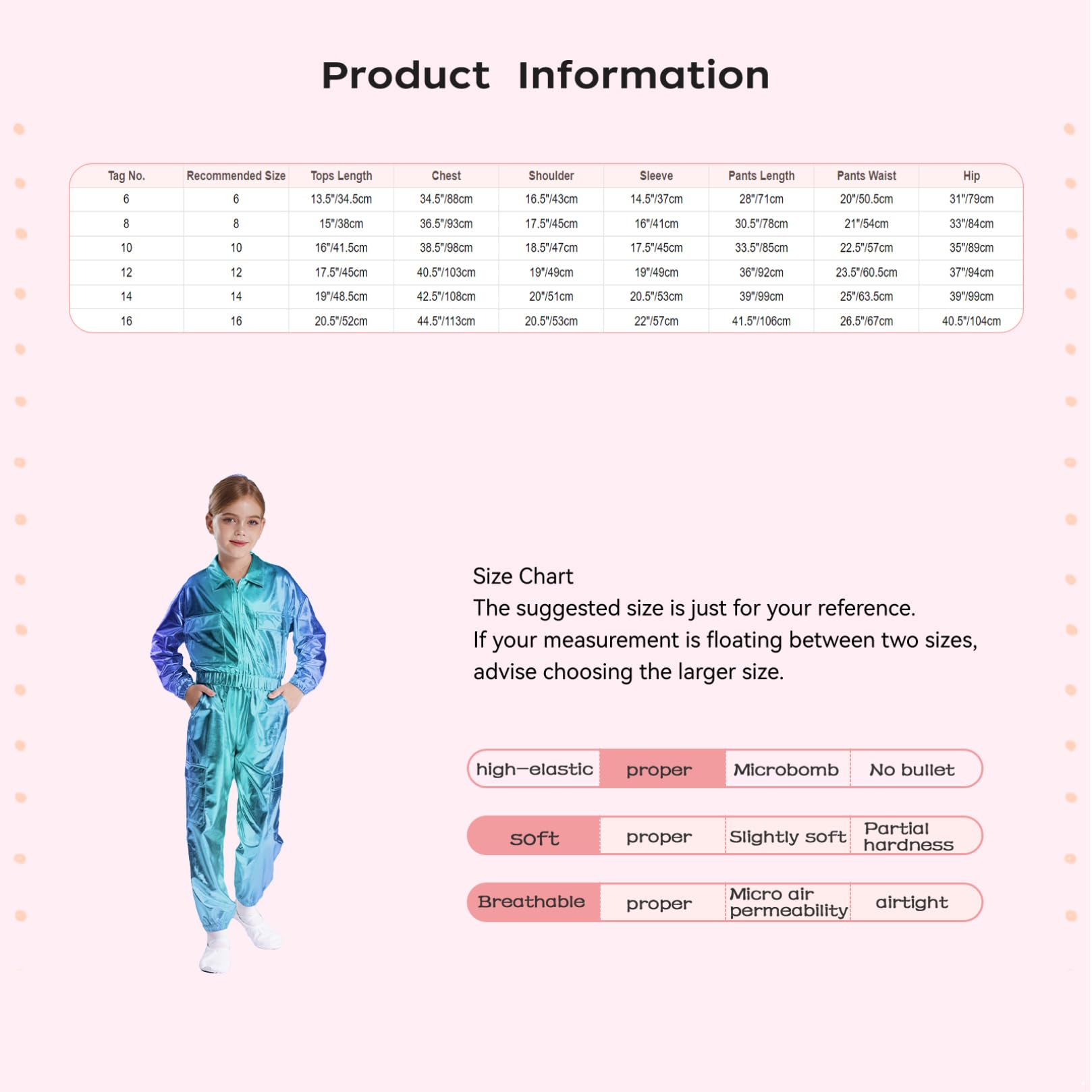 ranrann Unisexe Enfant Pantalon Métallique Brillant et Veste Ensemble Costume Disco Danse Moderne Jazz Hip Hop pour Garçon Fille