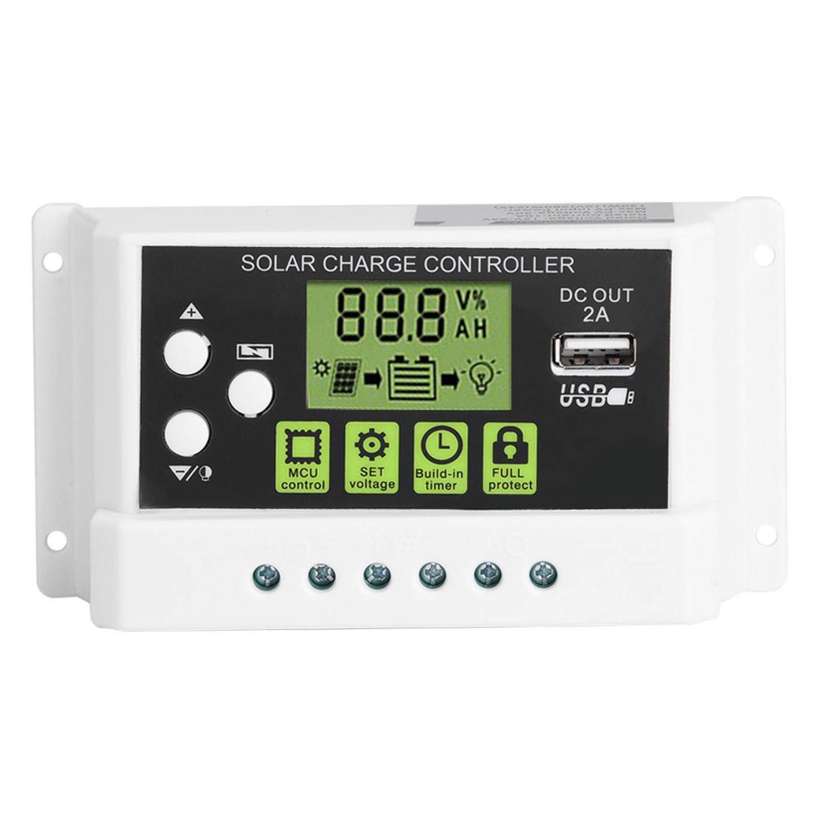 Solar Panel Battery Regulator, PWM Adjustable Multi-Protected Solar Panel Charge Controller, Commercial for Home Industrial(KYZ-30A) Wzsydn