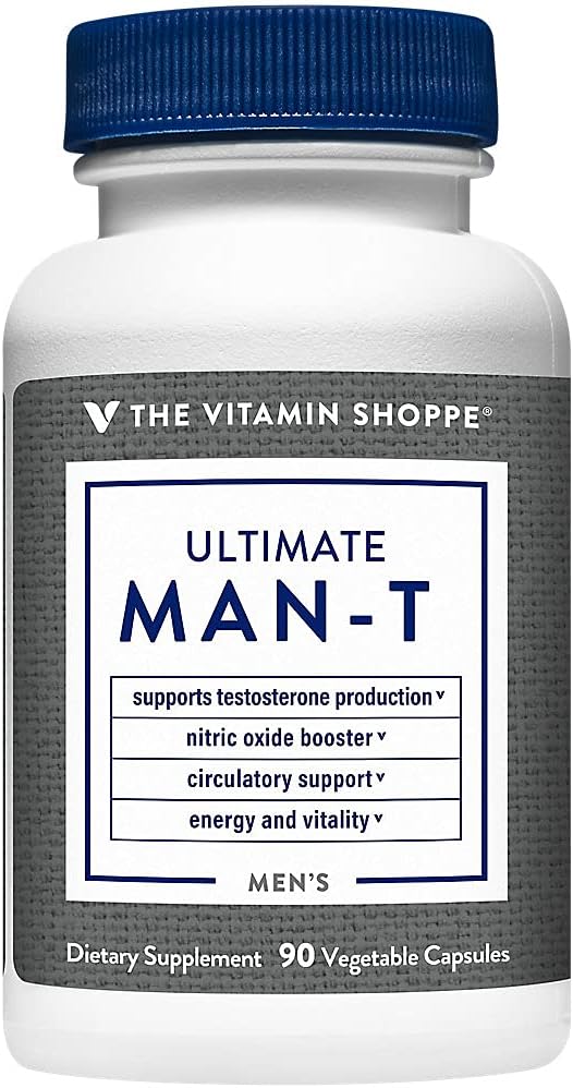The Vitamin Shoppe Testosterone Booster - Male Vitality Performance & Energy | Tribulus Fenugreek Blend | 90 Veggie Caps | Men's Health
