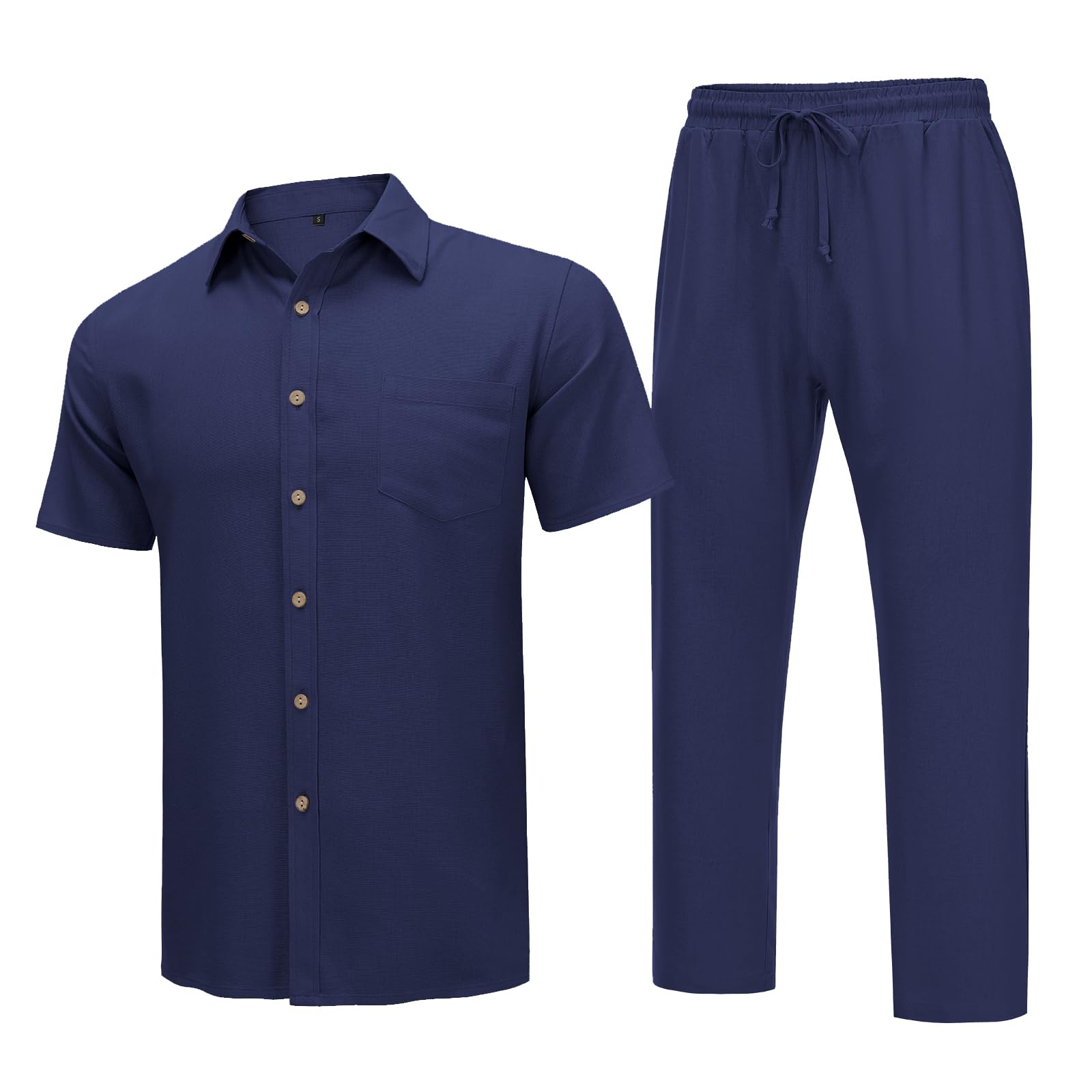 URRU Mens 2 Piece Outfits tenue homme Homme (lot de 2)