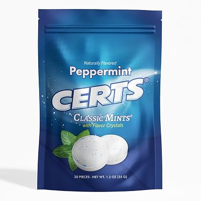 Certs Mints – Classic Fresh Breath Mint | The Original Since 1956 | 20 Count Package | Crisp Peppermint Flavor | Iconic Nostalgic Mint (Pack of 1 = 20 Mints, Peppermint)