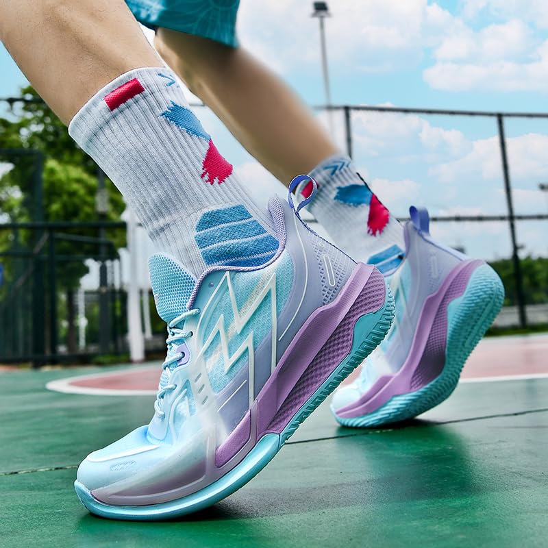 Image of Women Basketball Shoes Fashion Sneakers Comfortable Unisex Athletic Lightweight Non Slip Outdoor Sport Volleyball Shoes