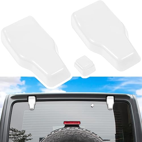 Bisagra de ventana de puerta trasera y cubierta de boquilla de limpiaparabrisas para Jeep Wrangler JL JLU Sports Sahara Freedom Rubicon Unlimited 2