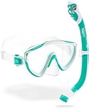 Kids Snorkeling Kit (Mask & Snorkel) for Children from 6 to 10 Years Old - Tinetto & Iguana Dry: Designed in Italy