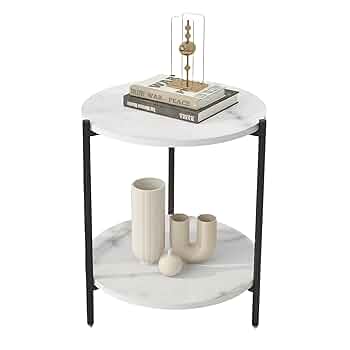 Amazon｜Nesawaki サイドテーブル ナイトテーブル丸 おしゃれ