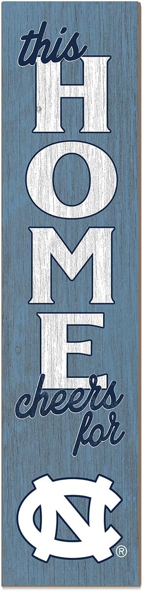 KH Sports Fan North Carolina Tar Heels This Home Cheers for Porch Leaner, 11x46 Inches, Tar Heels Outdoor Sign; Display Your Team Spirit with This North Carolina Chapel Hill Tar Heels Plaque