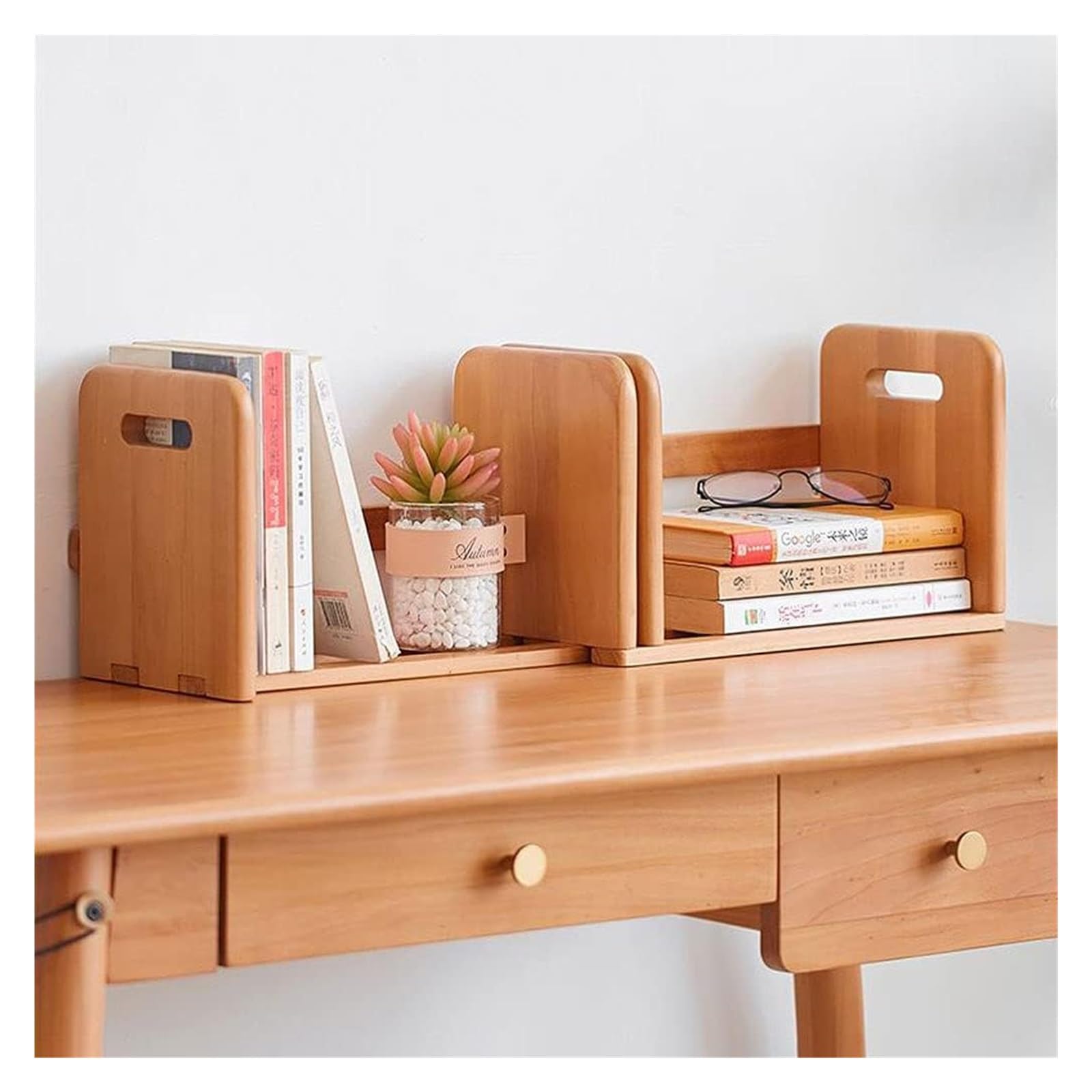 Boohelf Desk nizer - Piccolo scaffale aperto in legno per libri, CD, riviste, ufficio, documenti, cucina, slish & Functal per casa e ufficio