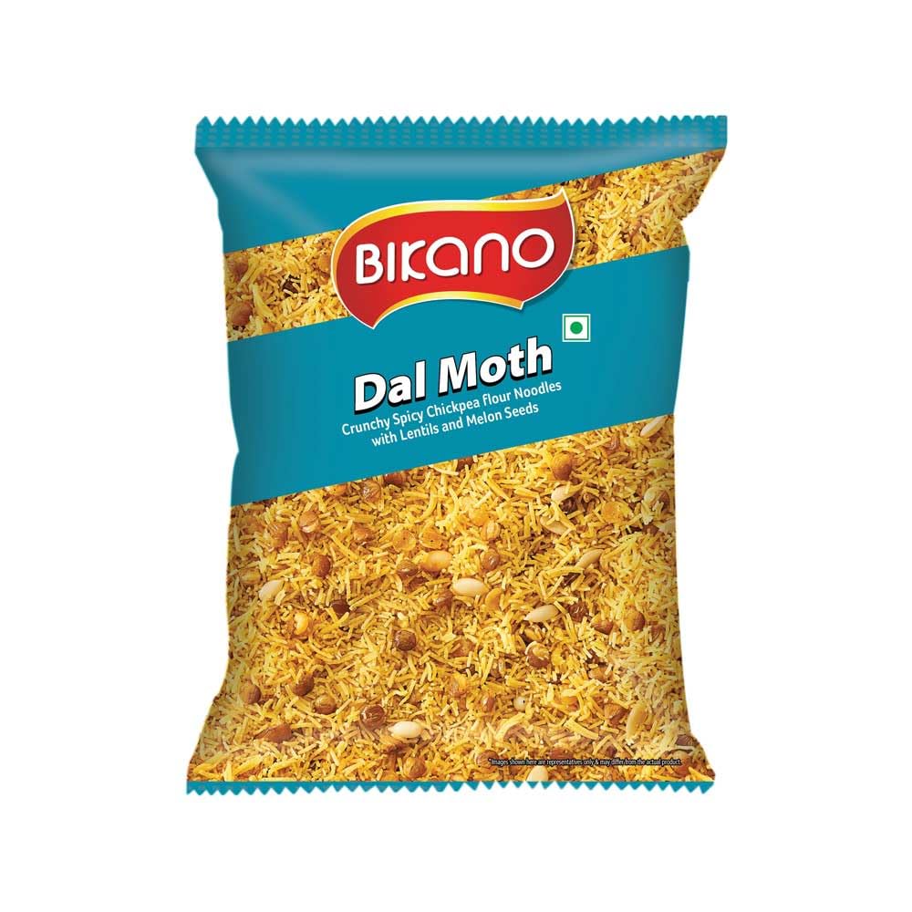 Bikano Dal Moth Namkeen | Tasty Indian Snacks | Dal Moth Mixture | Moth Dal Namkeen | 200g Pack