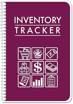 BookFactory Inventory Log Book, Small Business Tracker, Wire-O, 100 Pages