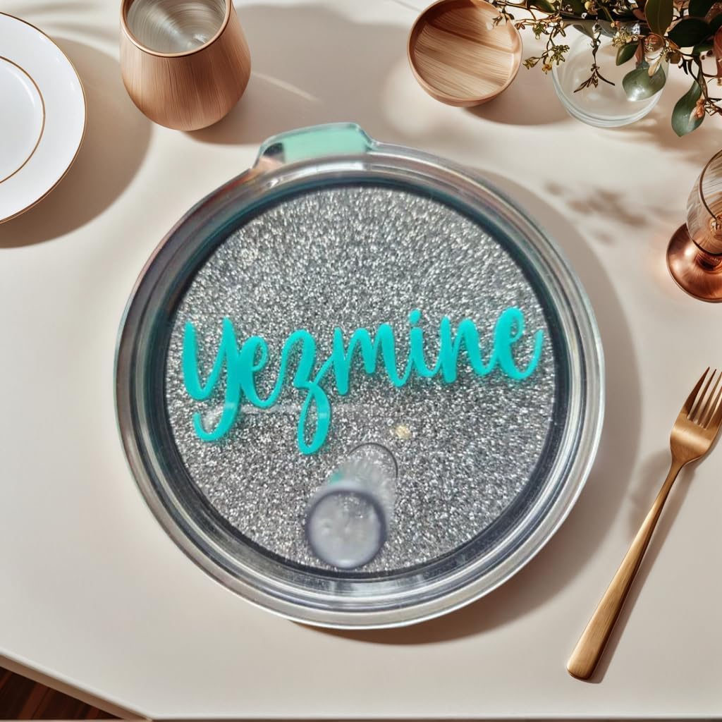 Custom Name Tag for YETI Cup 16/20/25/30/35 oz, Personalized Yeti Name Plate, Yeti Cup Accessories,Custom Tumbler Tag, Personalized Tumbler Decoration, Acrylic Monogram Nameplate