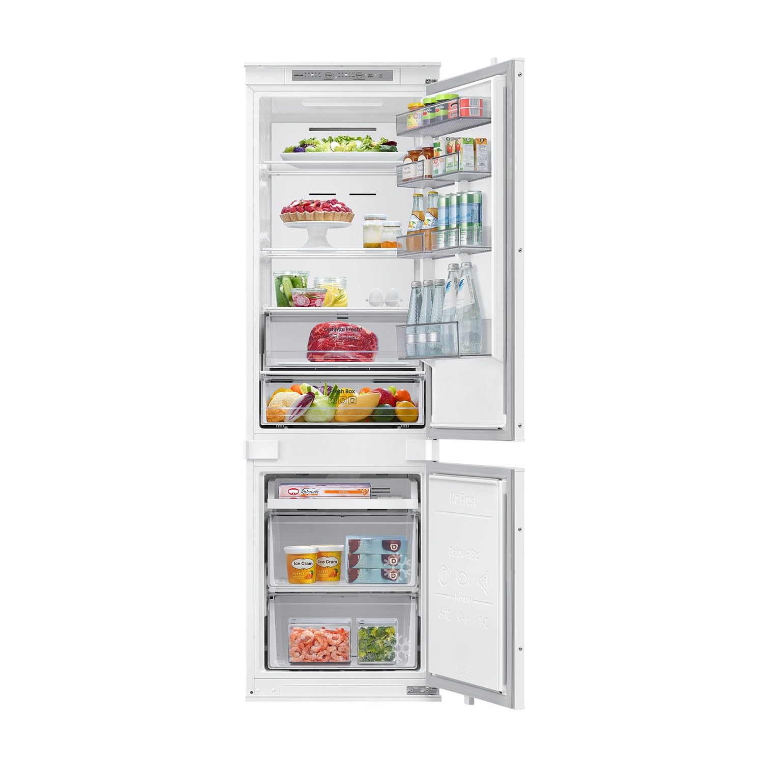 Réfrigérateur intégrable combiné 267L - E - Connecté - No Frost - Ecran SAMSUNG - BRB70F26DES0