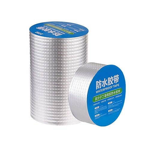 Cinta impermeable de butilo, superficie base de aluminio, correa de reparación de fugas para exteriores, ignífugo, resistencia a altas temperaturas,