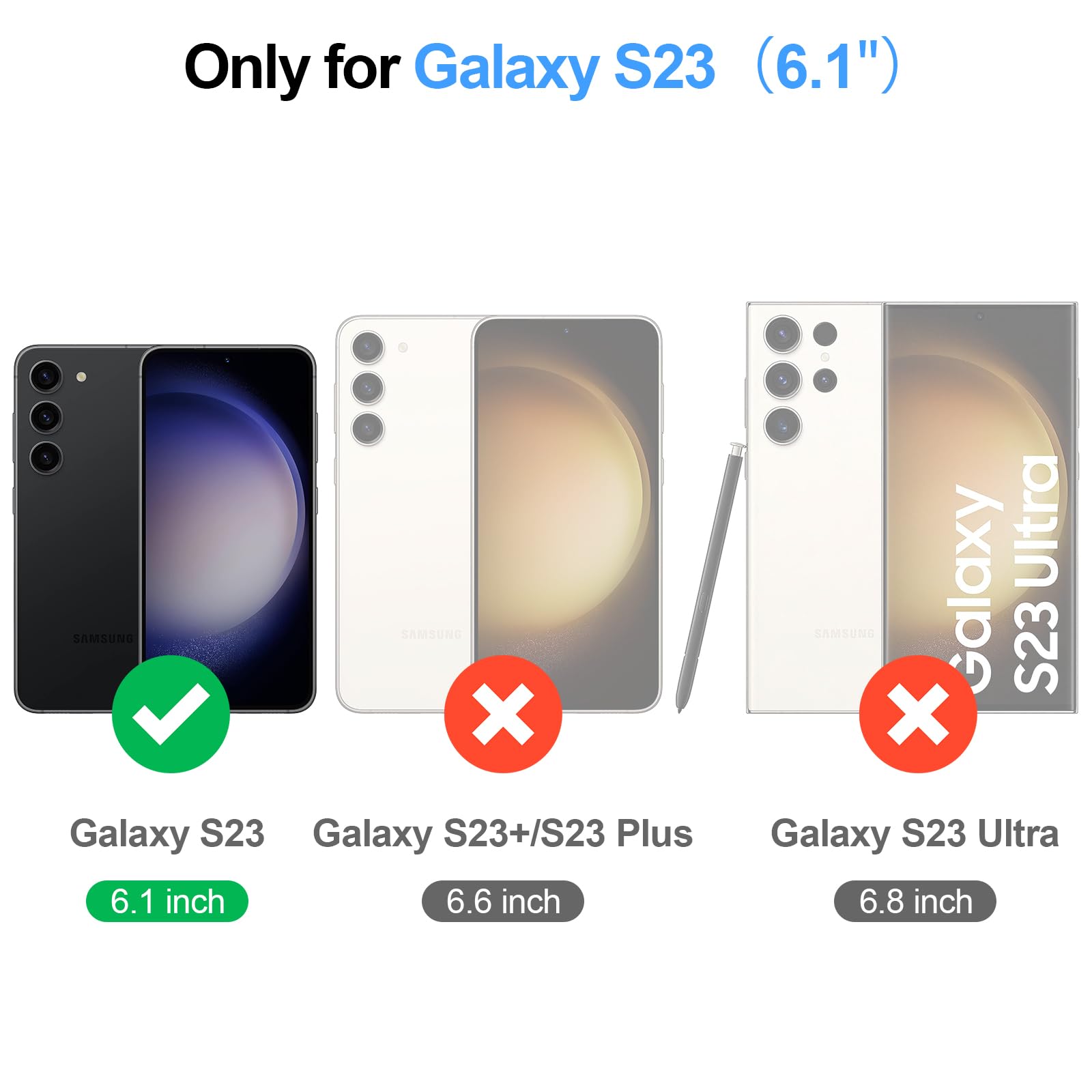 Shieldtop for Samsung Galaxy S23 5G Wallet Case with Card Holder Women Men,Galaxy S23 5G Phone Case RFID Blocking PU Leather Flip Shockproof Cover with Strap Zipper Credit Card Slots,Blue