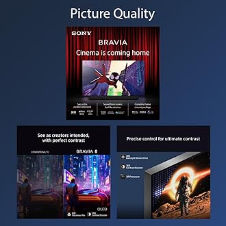 Sony BRAVIA 8 OLED, K65XR80, 65 Inch 4K HDR Google Smart TV, Gaming Features for PlayStation 5 and IMAX Enhanced, Dolby Vision Atmos, Chromecast, Apple AirPlay, 120Hz, 5 Year Warranty