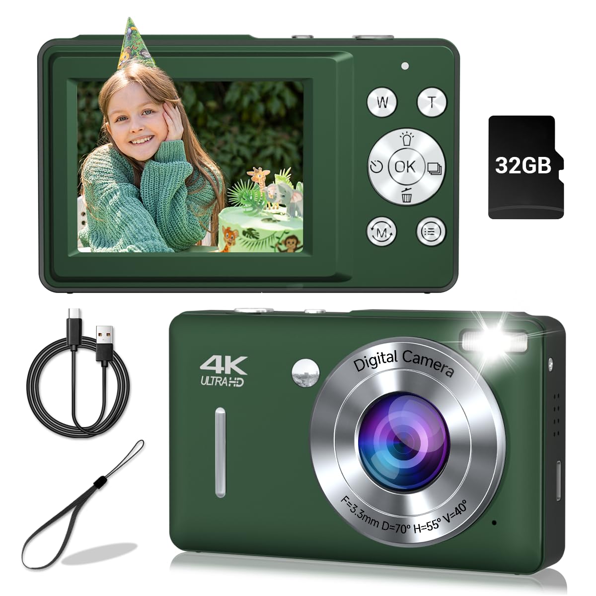 Amazon.com : Digital Camera, 44MP Compact Camera, FHD 1080P Point