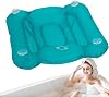 Bathtub Booster Seat Cushion, Inflatable Bathtub Massage Cushion, Waterproof Bath Pillow, Soft Back Support Bath Spa Pad With 4 Suction Cups For Adults Kids Elderly Relaxation