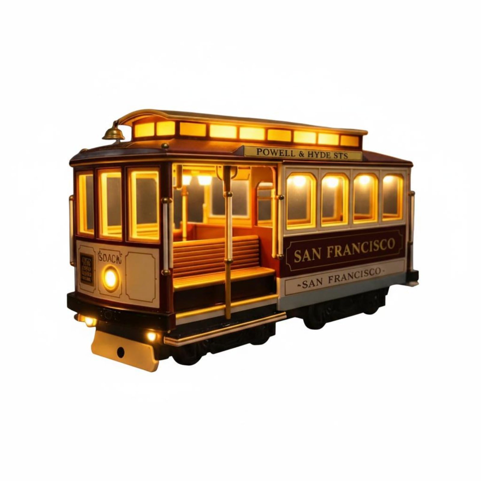Gift-Ready Packaging NYC Metro Model Light Unique Shape Metro Train Lamp Decorative Desk Light Sculpture Compact Design for City Fans, Office, Sf Cable Car Lamp|Subways-image-28